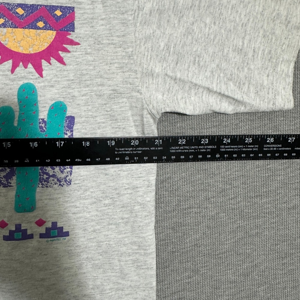 Vintage Resort Images Texas Cactus Graphic T Shirt 90s Southwest Gray Mens Large - Picture 6 of 12